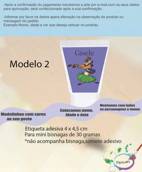 Rotulo para Bisnaga-timão
