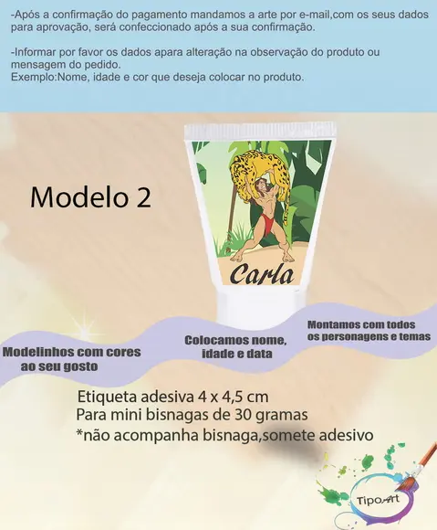 Rotulo para Bisnaga-tarzan