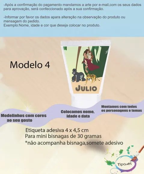 Rotulo para Bisnaga-tarzan