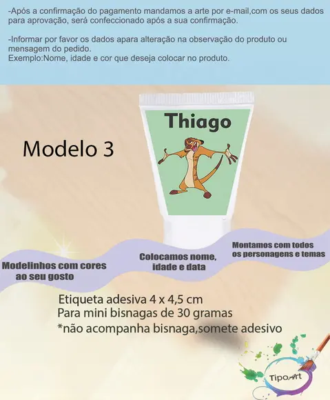Rotulo para Bisnaga-timão
