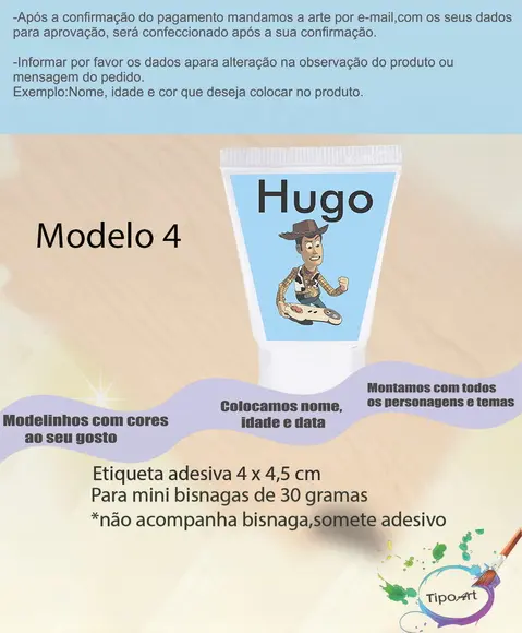 Rotulo para Bisnaga-toy Story