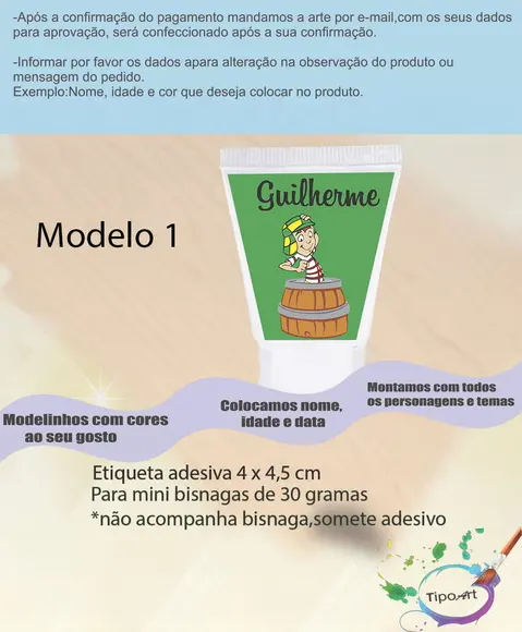 Rotulo para Bisnaga-turma do Chaves