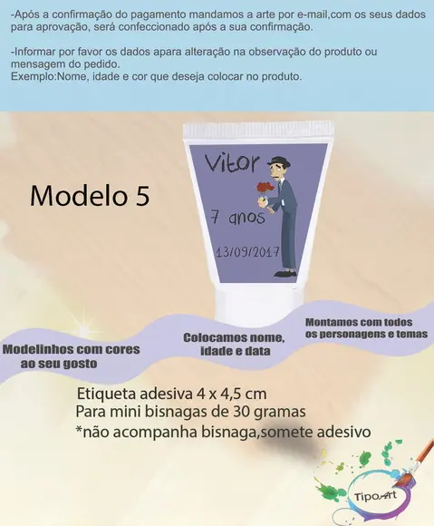 Rotulo para Bisnaga-turma do Chaves