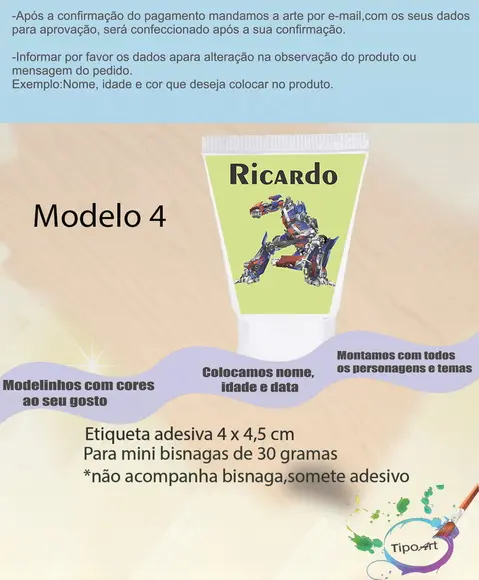 Rotulo para Bisnaga-transformers
