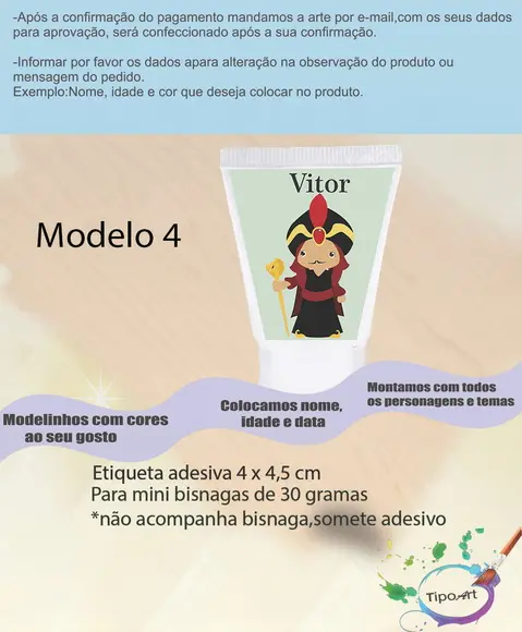 Rotulo para Bisnaga-vilões