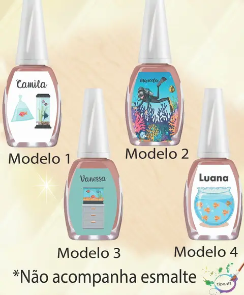 Rotulo para Esmalte-aquário