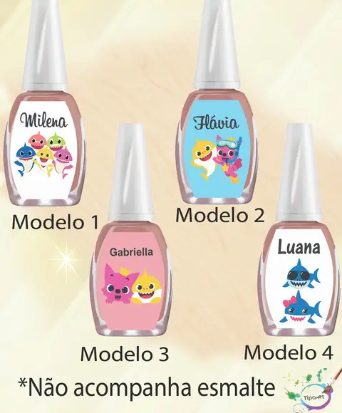 Rotulo para Esmalte-baby Shark