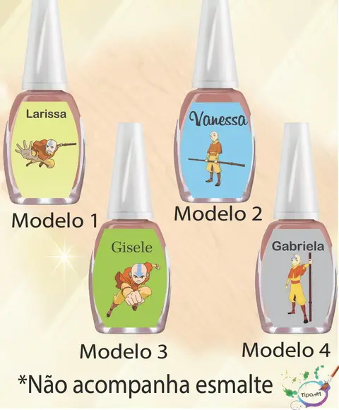 Rotulo para Esmalte-avatar Aang