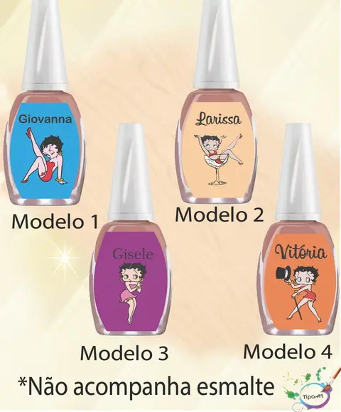Rotulo para Esmalte-betty Boop