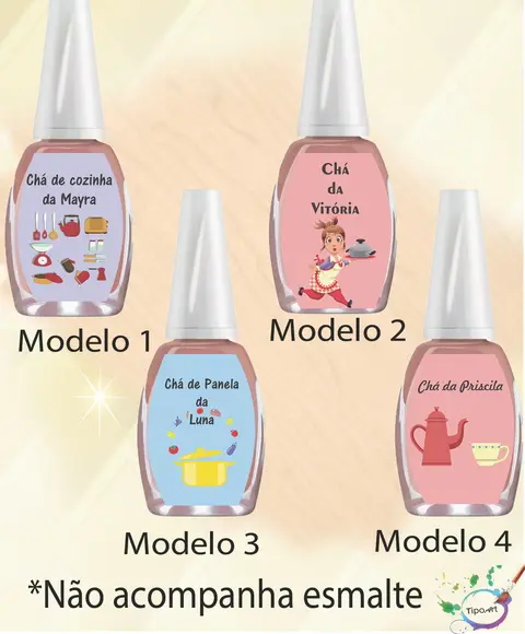 Rotulo para Esmalte-chá de Cozinha/panela