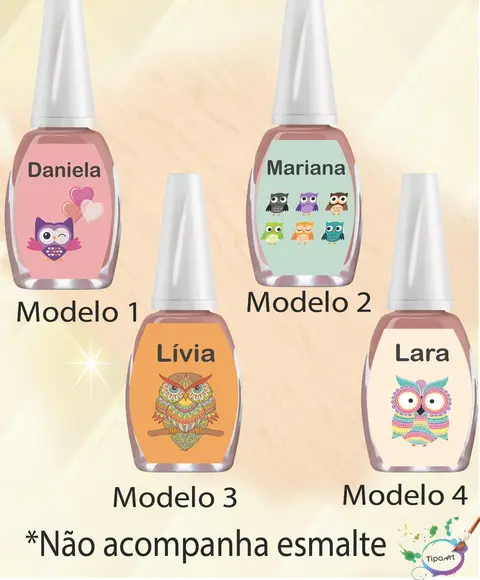 Rotulo para Esmalte-coruja