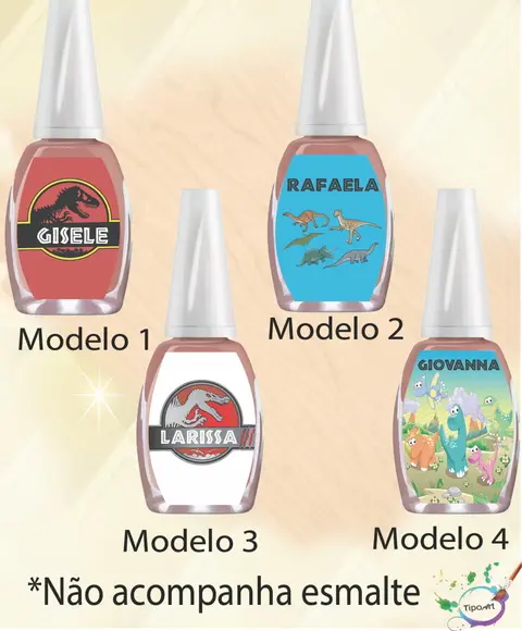 Rotulo para Esmalte-dinossauros