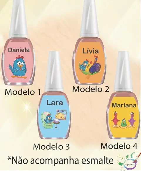 Rotulo para Esmalte-galinha Pintadinha