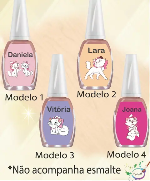 Rotulo para Esmalte-gata Marie
