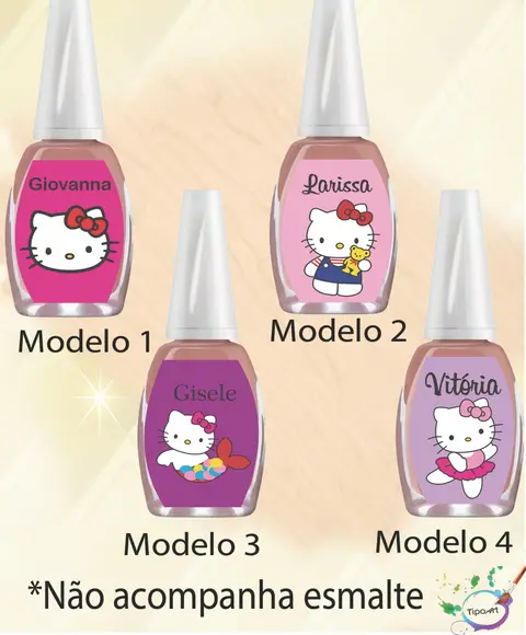 Rotulo para Esmalte-hello Kitty