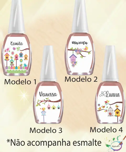 Rotulo para Esmalte-jardim Encantado