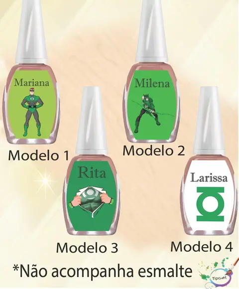 Rotulo para Esmalte-lanterna Verde