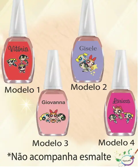 Rotulo para Esmalte-menina Super Poderosas
