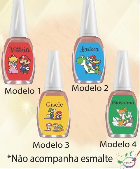 Rotulo para Esmalte-mario Bros