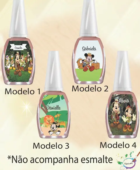 Rotulo para Esmalte-mickey Safari