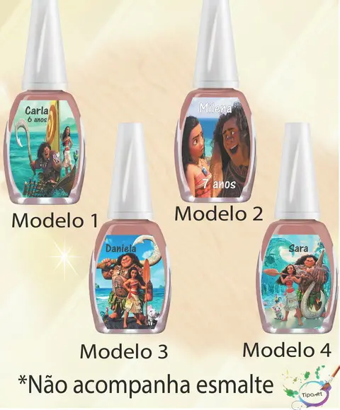 Rotulo para Esmalte-moana e Mauí
