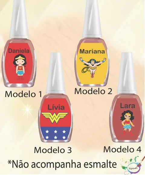 Rotulo para Esmalte-mulher Maravilha