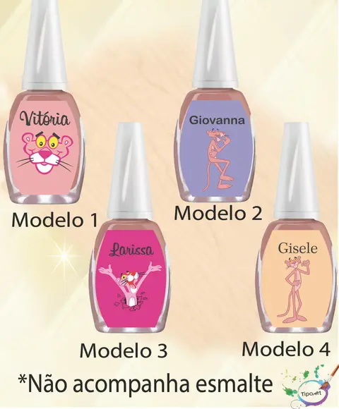 Rotulo para Esmalte-pantera Cor de Rosa