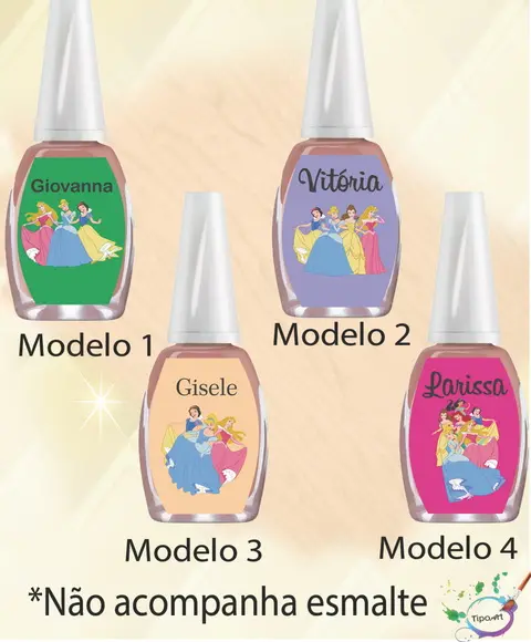 Rotulo para Esmalte-princesas
