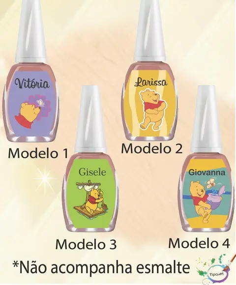 Rotulo para Esmalte-pooh