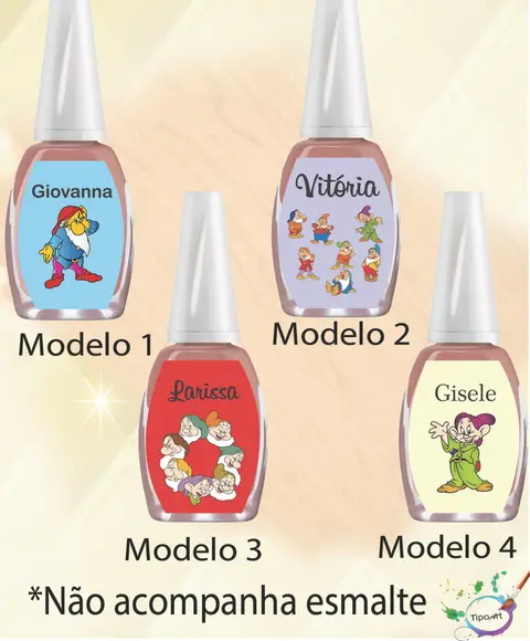 Rotulo para Esmalte-sete Anões