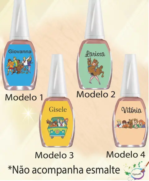 Rotulo para Esmalte-scooby Doo