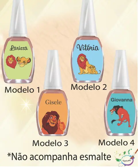 Rotulo para Esmalte-rei Leão