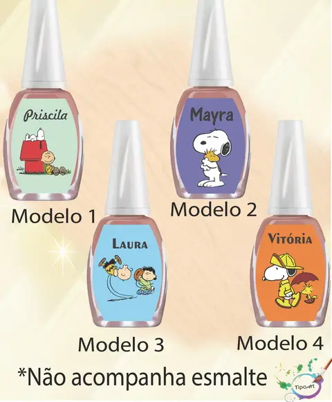 Rotulo para Esmalte-snoopy