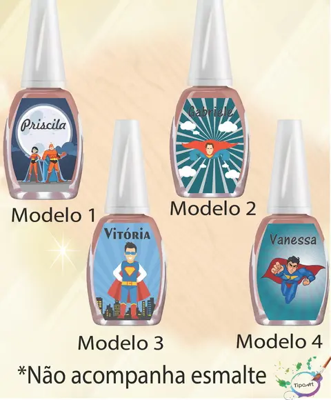 Rotulo para Esmalte-super Heroi