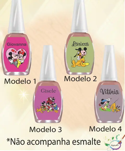 Rotulo para Esmalte-turma do Mickey