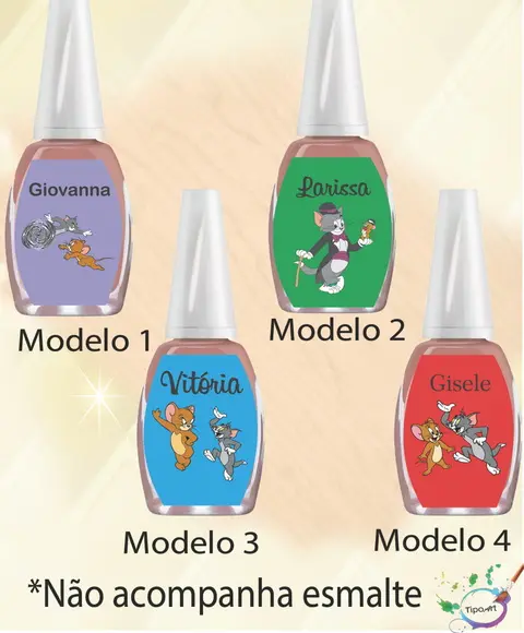 Rotulo para Esmalte-tom e Jerry