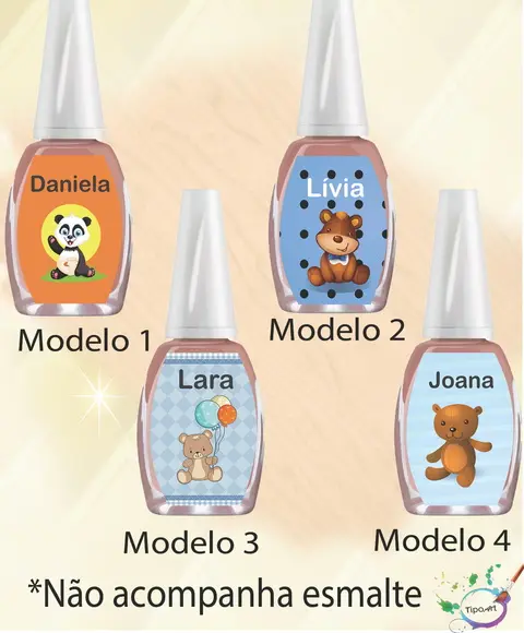 Rotulo para Esmalte-ursinho