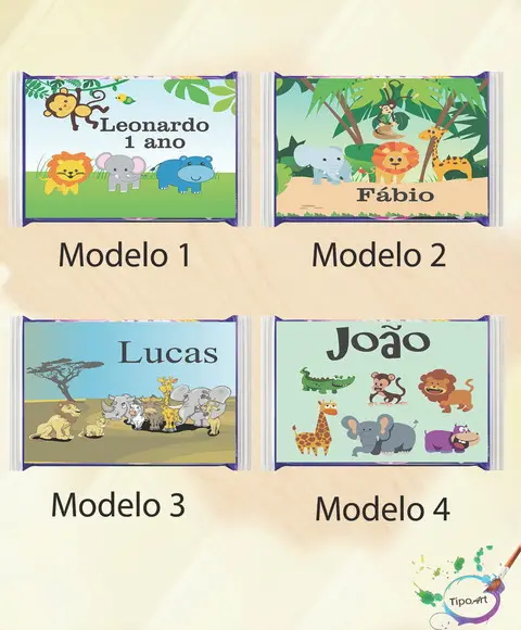 Rotulo Pipoca de Microondas- Safari