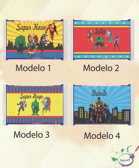 Rotulo Pipoca de Microondas- Vingadores