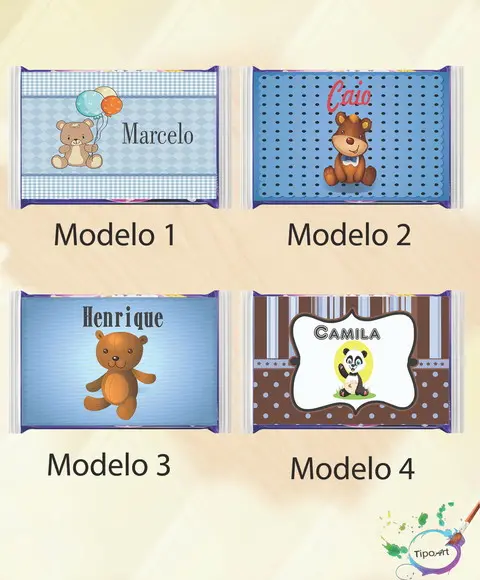 Rotulo Pipoca de Microondas- Ursinho