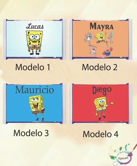 Rotulo Pipoca de Microondas-bob Esponja