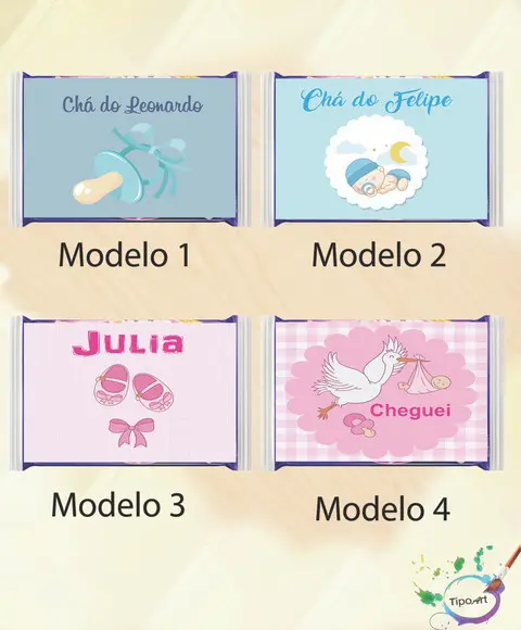 Rotulo Pipoca de Microondas-chá de Bebê