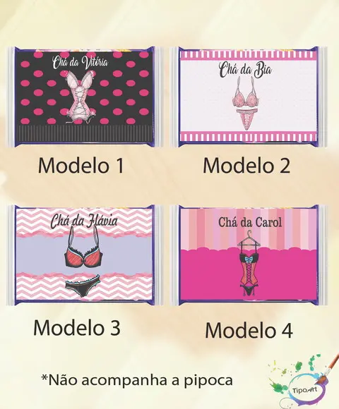 Rotulo Pipoca de Microondas-chá de Lingerie#1
