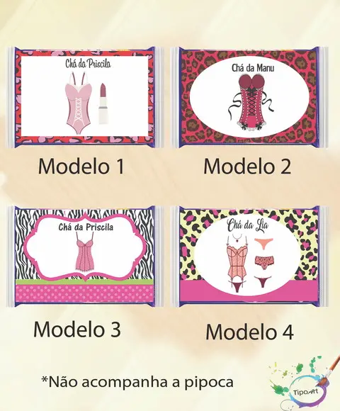 Rotulo Pipoca de Microondas-chá de Lingerie#2