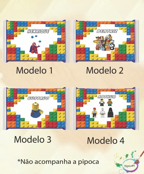 Rotulo Pipoca de Microondas-lego