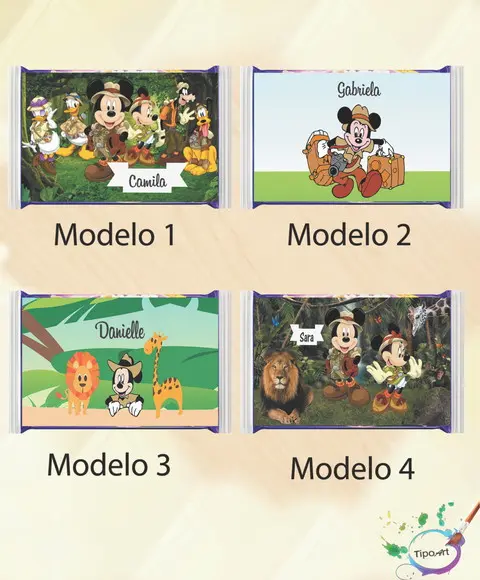 Rotulo Pipoca de Microondas-mickey Safari
