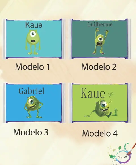 Rotulo Pipoca de Microondas-mike Wazowski