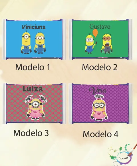 Rotulo Pipoca de Microondas-minions