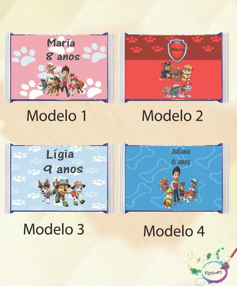 Rotulo Pipoca de Microondas-patrulha Canina
