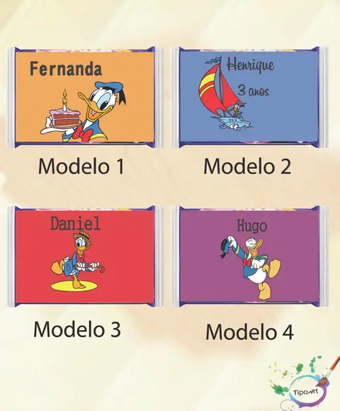 Rotulo Pipoca de Microondas-pato Donald